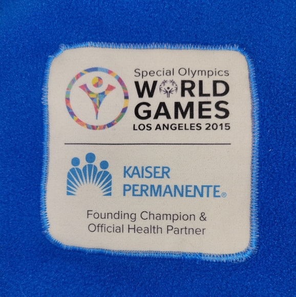 Special Olympics World Games L A 2015 Blue Fleece Zip Jacket Size Large - Picture 4 of 9